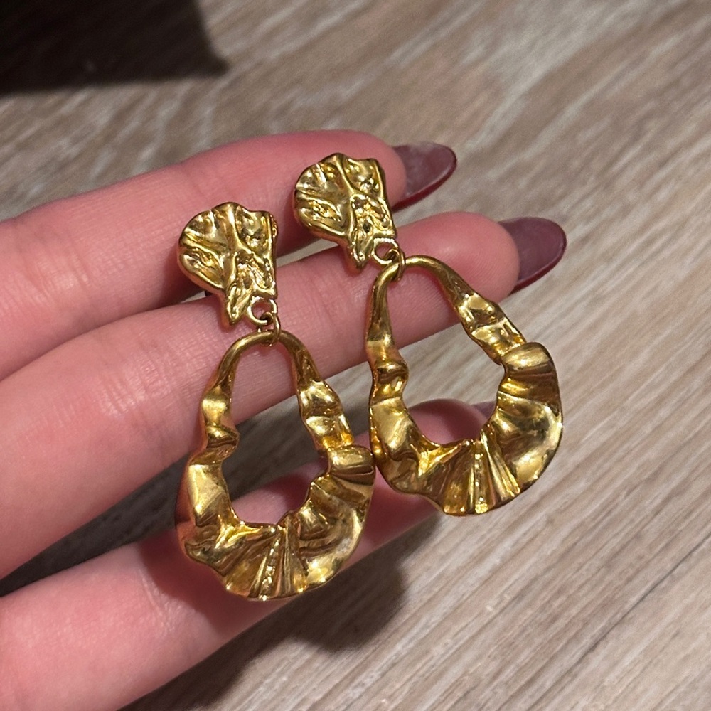 Urban Outfitters Gold Statement Earrings